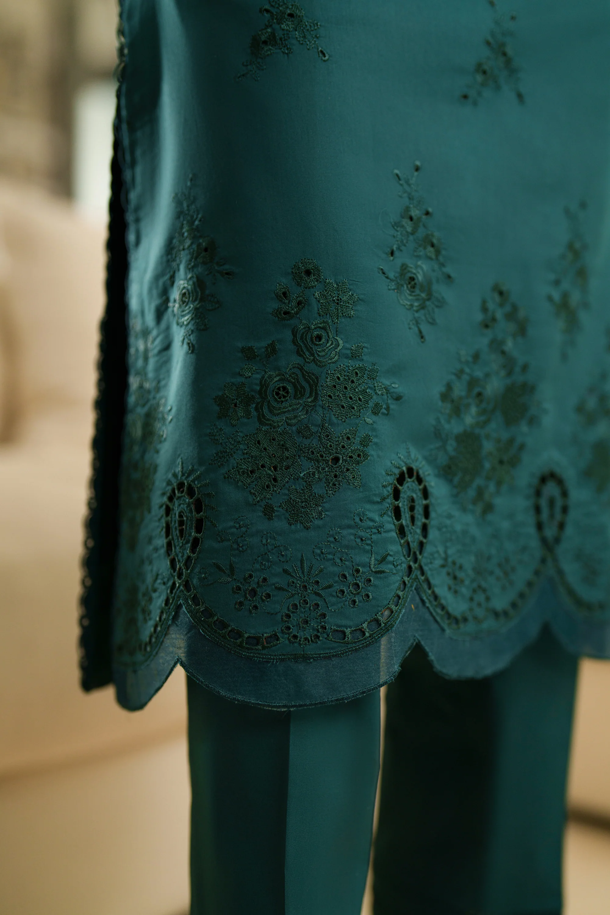 Deep Emerald - Luxury Lawn Suit - Image 5