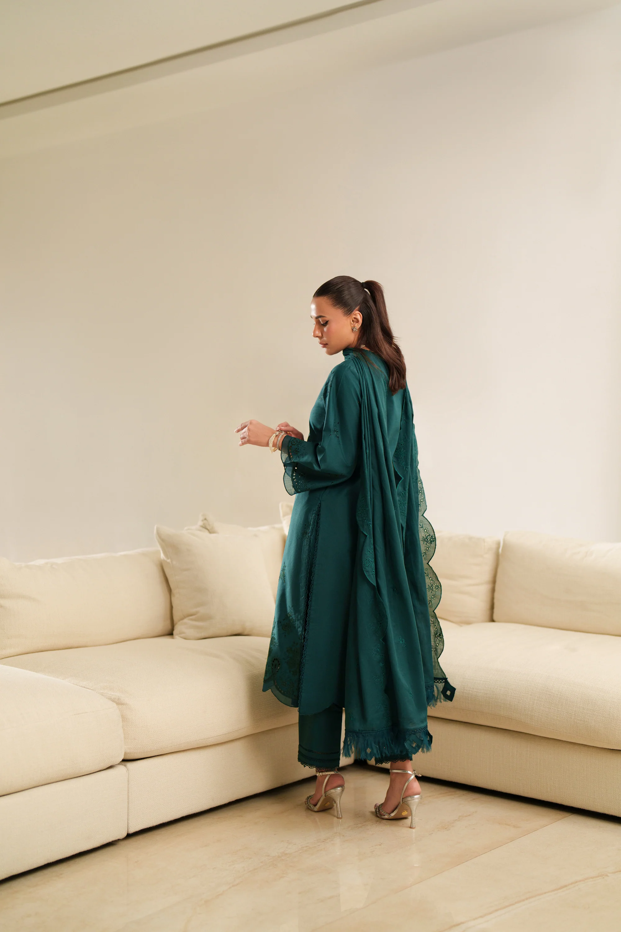 Deep Emerald - Luxury Lawn Suit - Image 6
