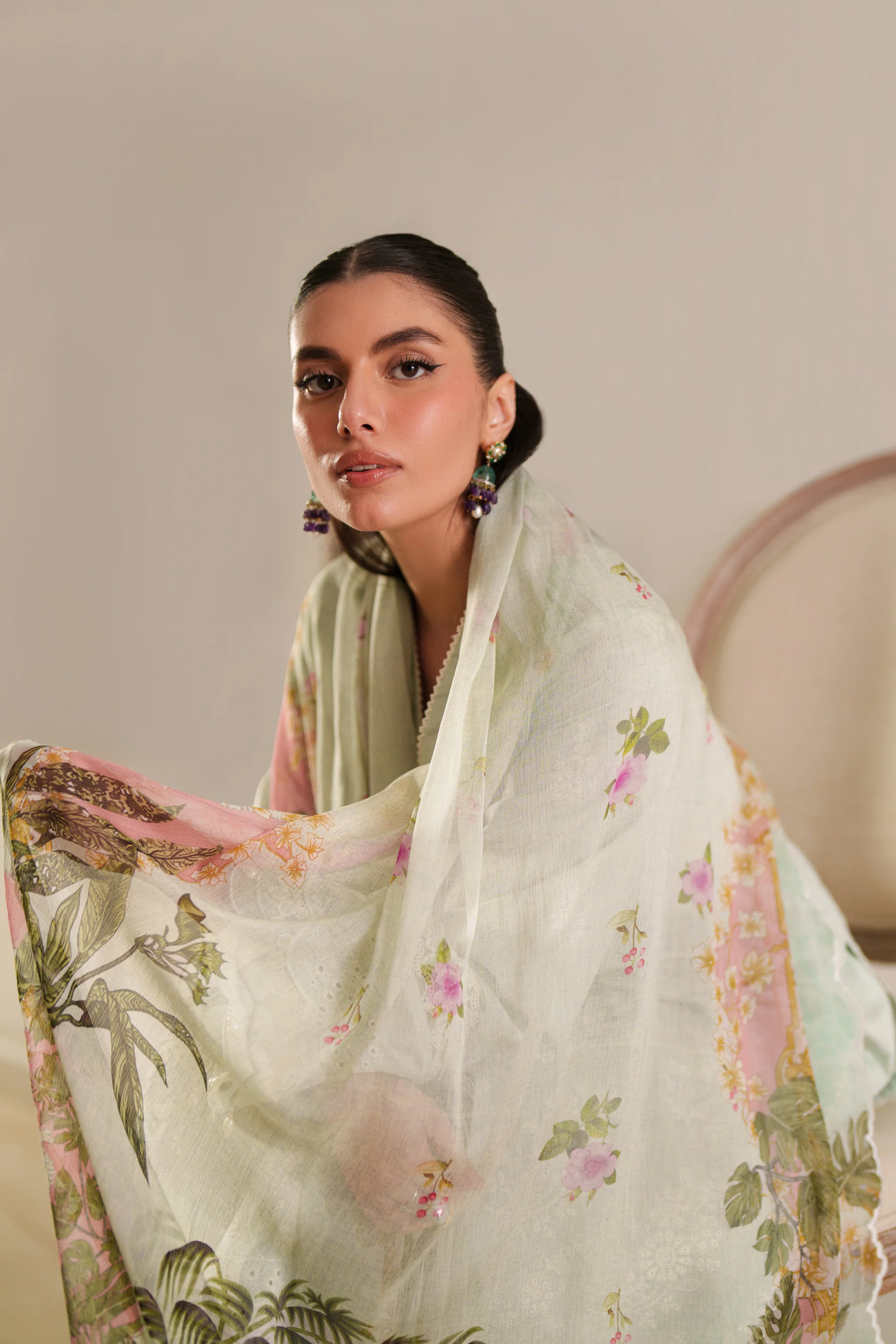 Ethereal Mint - Luxury Lawn Suit - Image 4