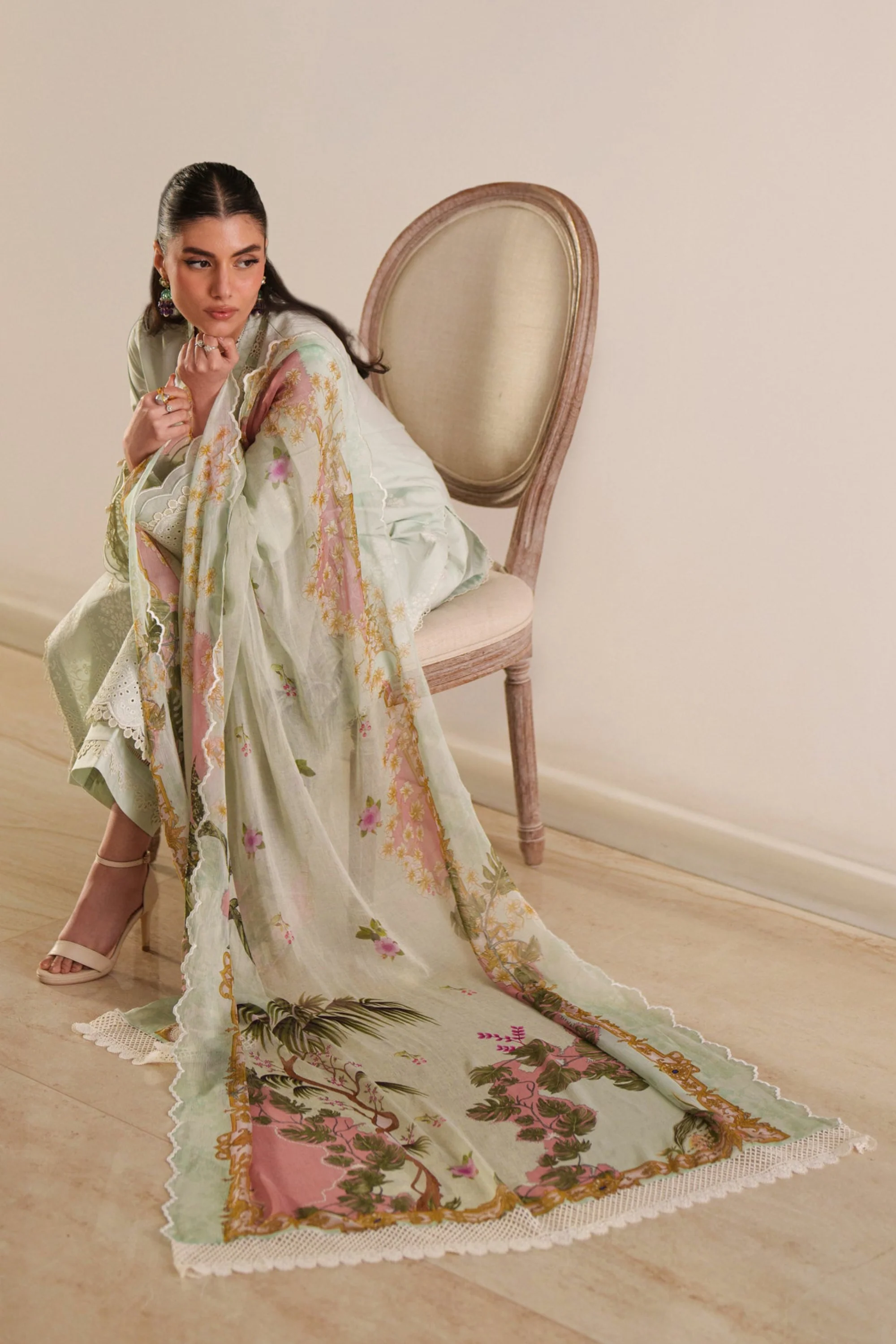 Ethereal Mint - Luxury Lawn Suit - Image 7