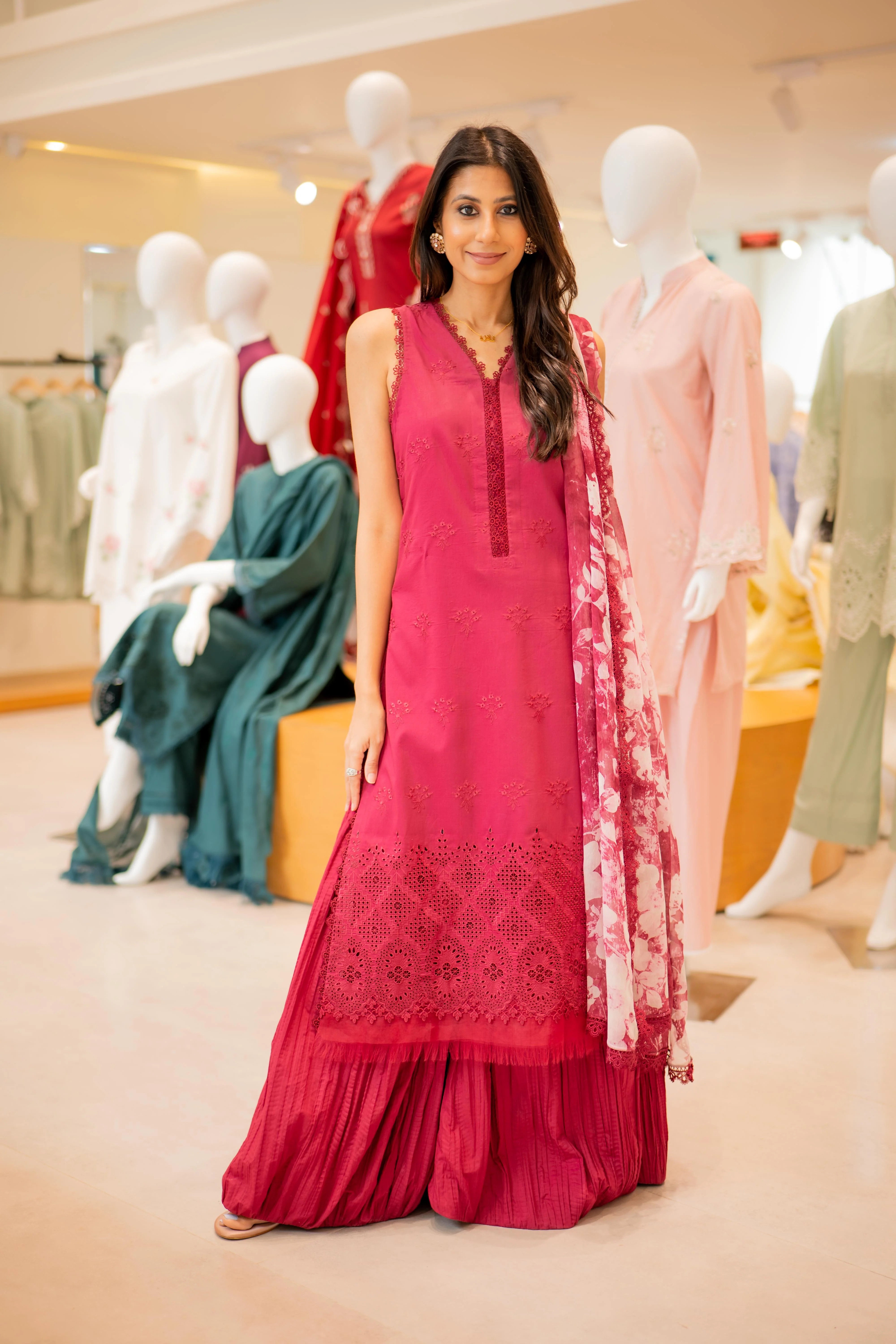 Mulberry Lattice - Luxury Lawn Suit - Image 10