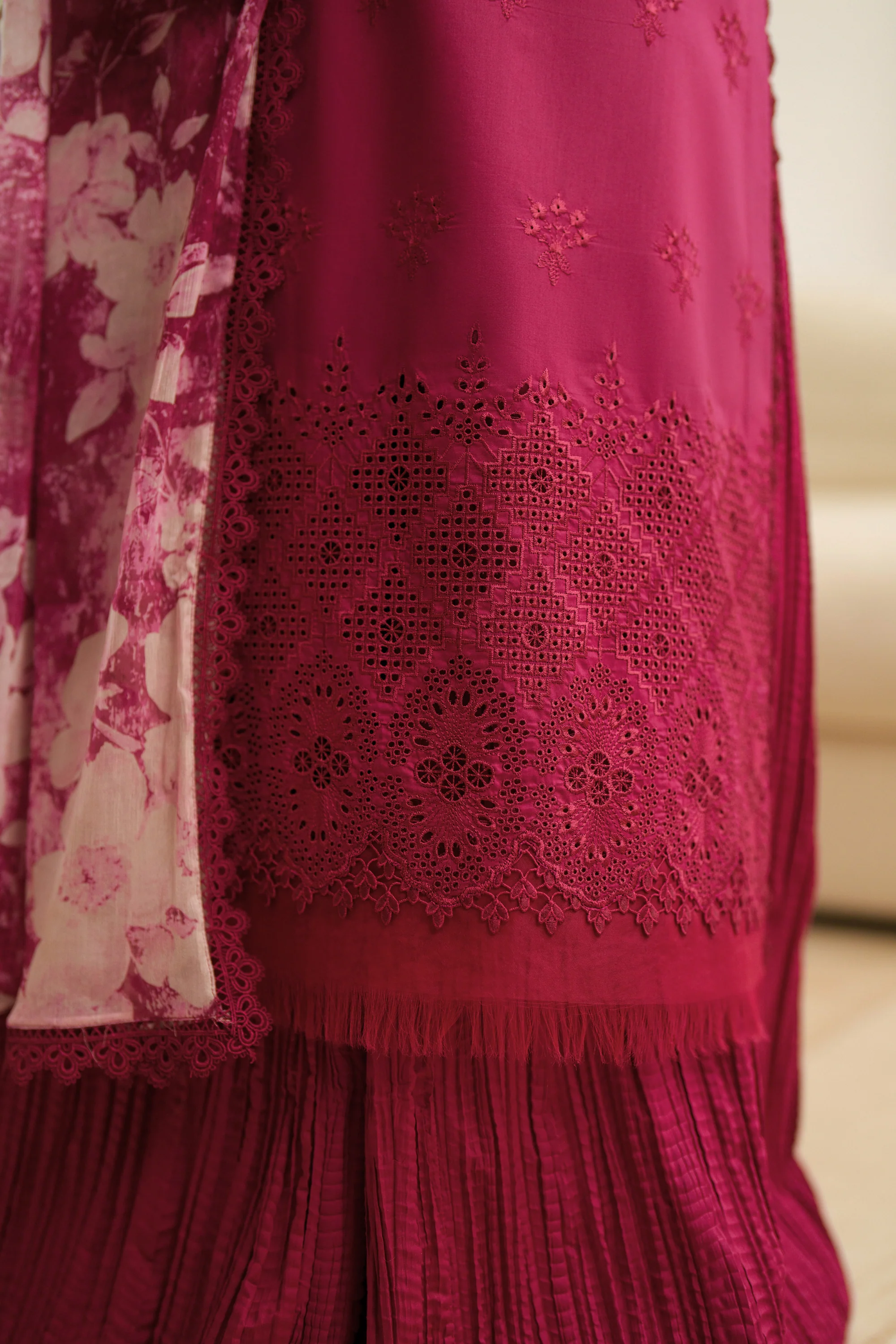 Mulberry Lattice - Luxury Lawn Suit - Image 3