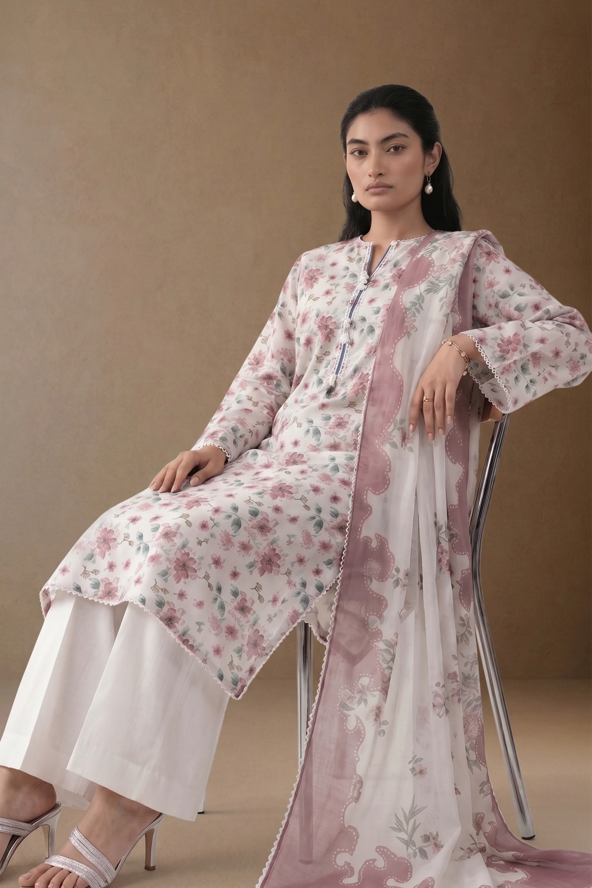 Brocade - Printed Lawn Suit - Image 3