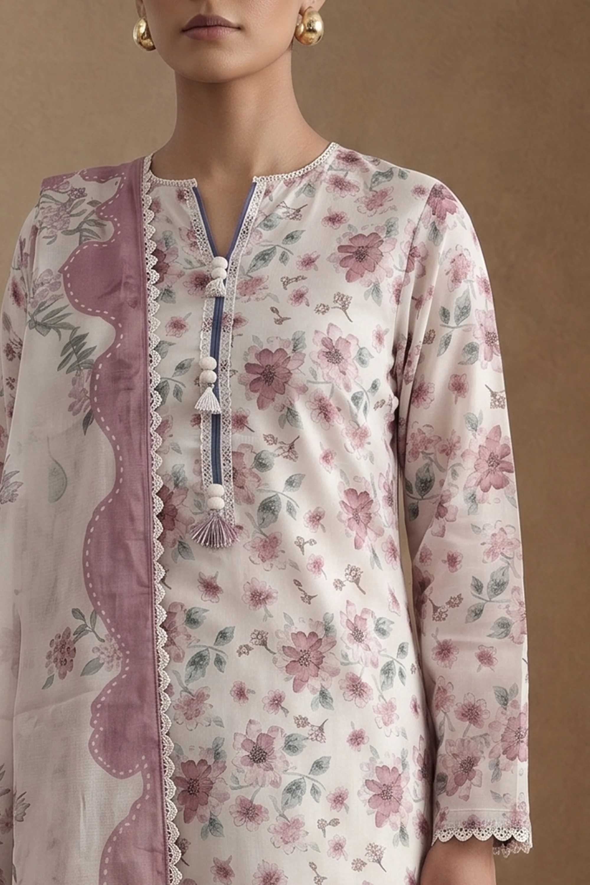 Brocade - Printed Lawn Suit - Image 6