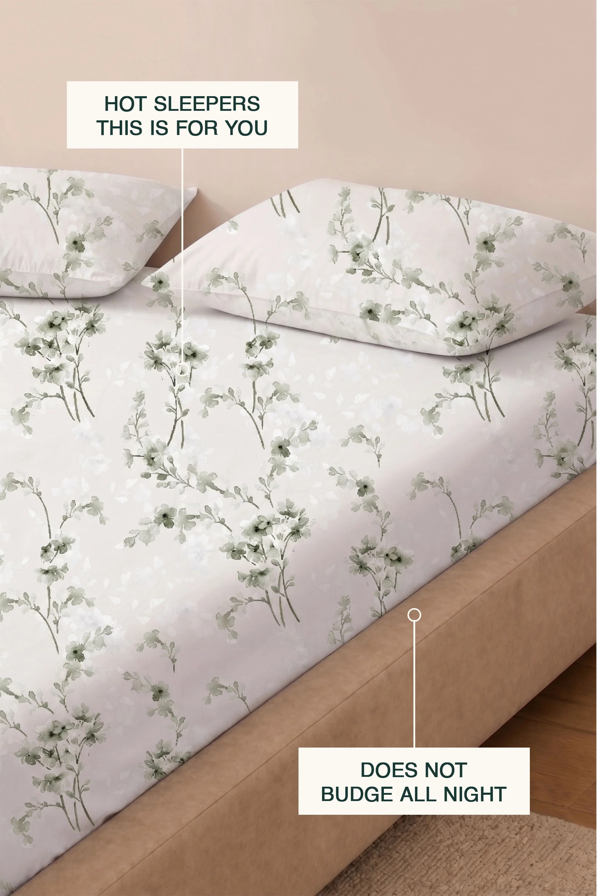 Emerald Oasis Percale Bed Sheet Set - Image 6