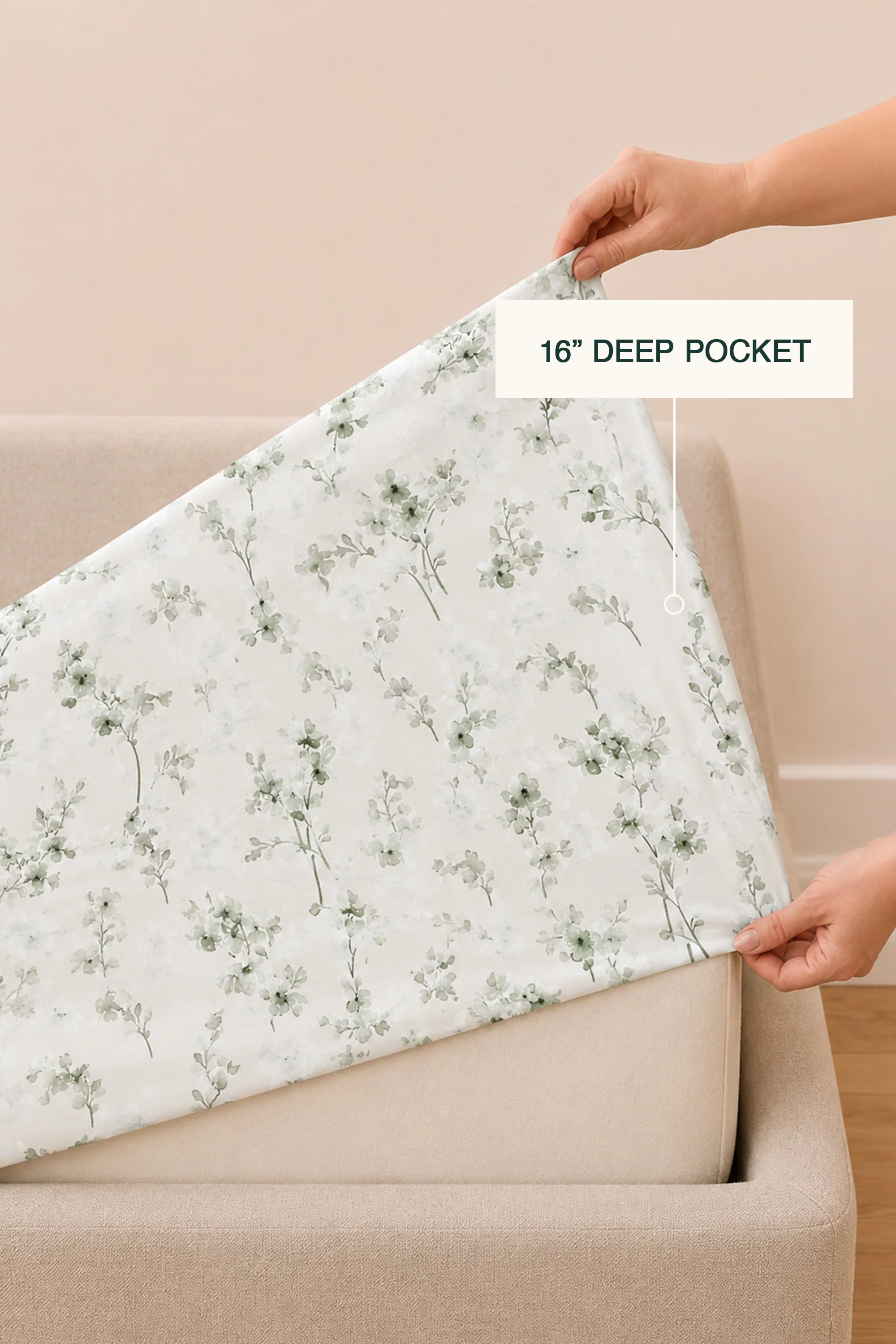 Emerald Oasis Percale Bed Sheet Set - Image 7