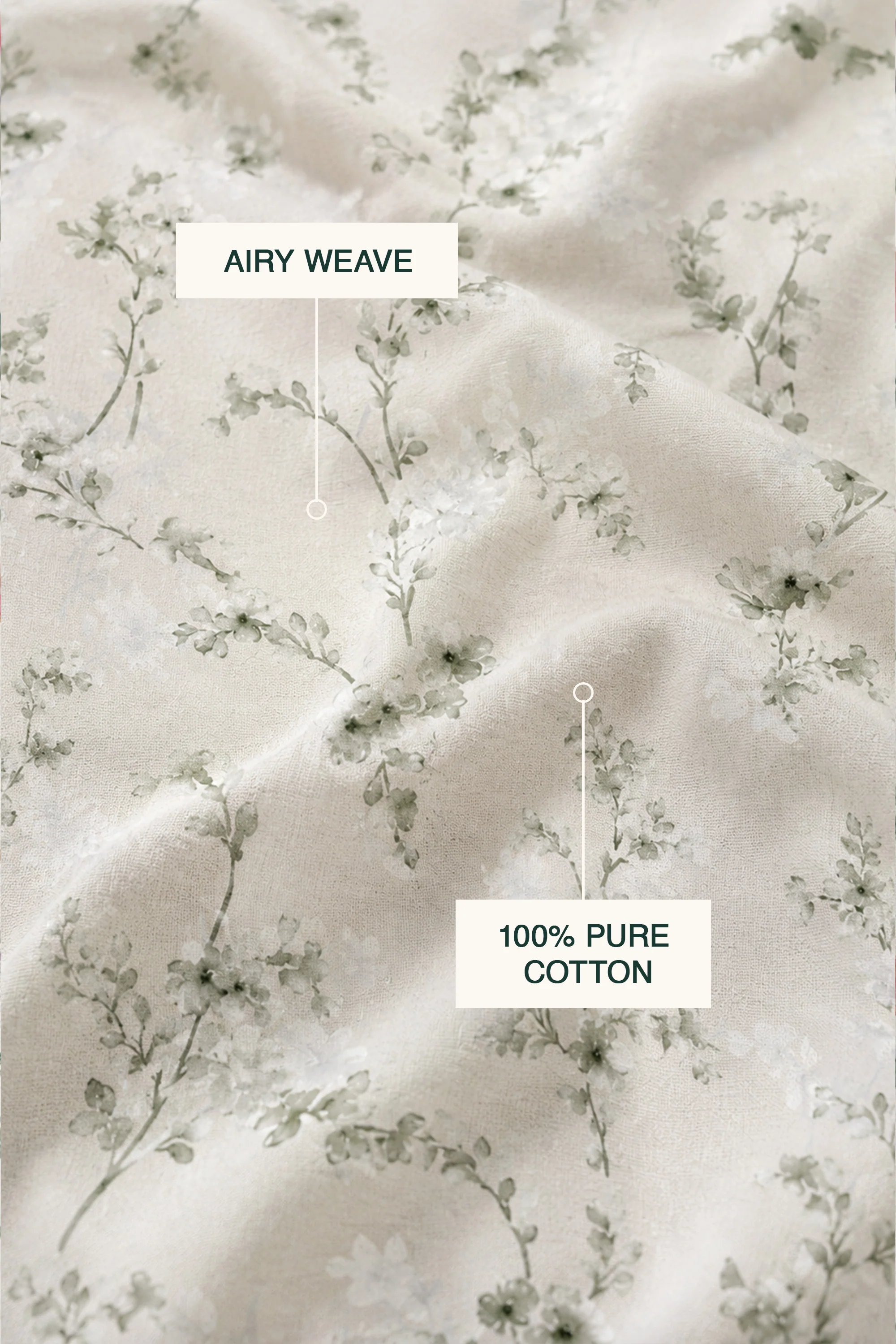 Emerald Oasis Percale Cushion Cover - Image 3