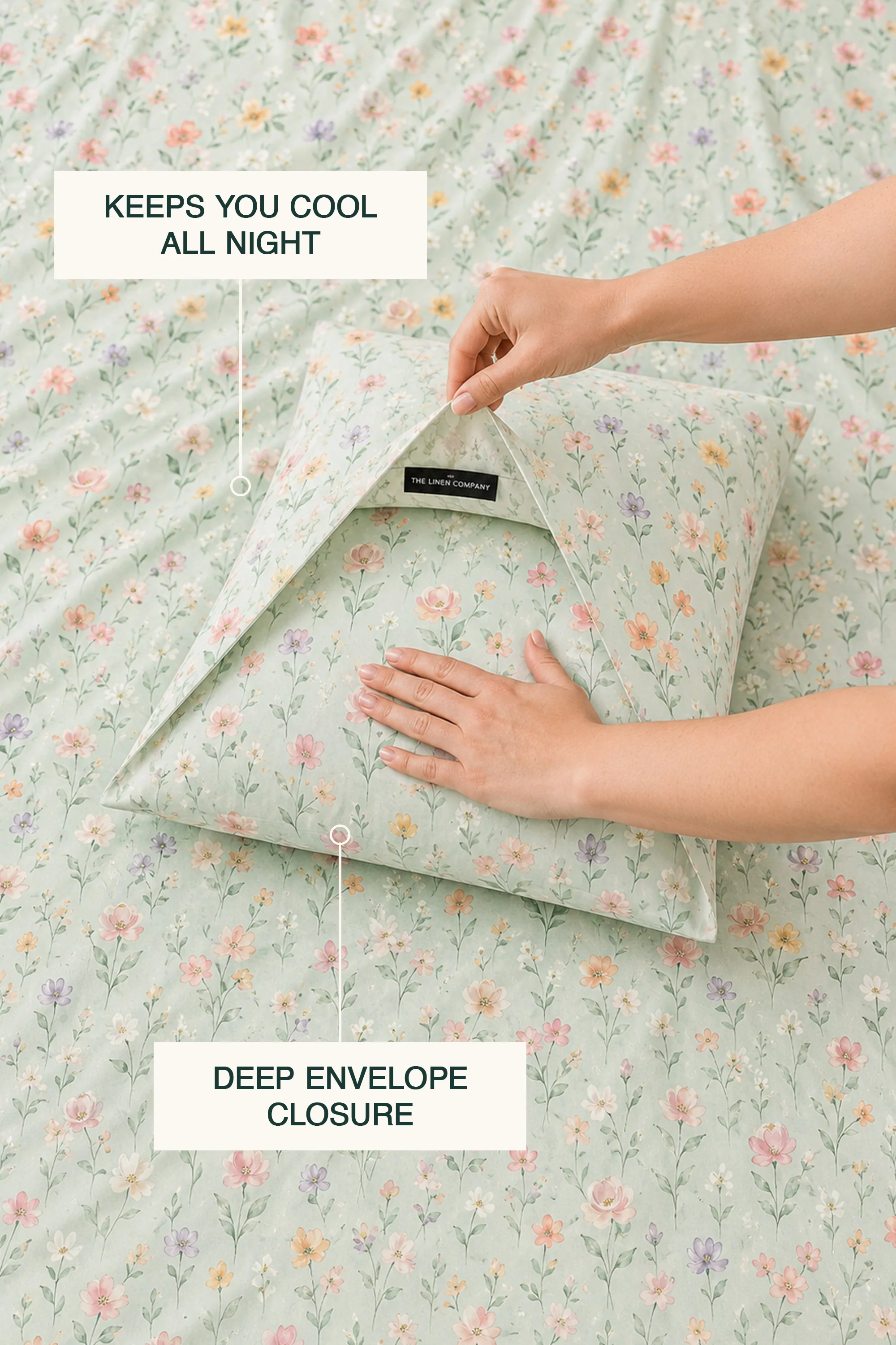 Floral Cipher Percale Duvet Cover set - Image 3