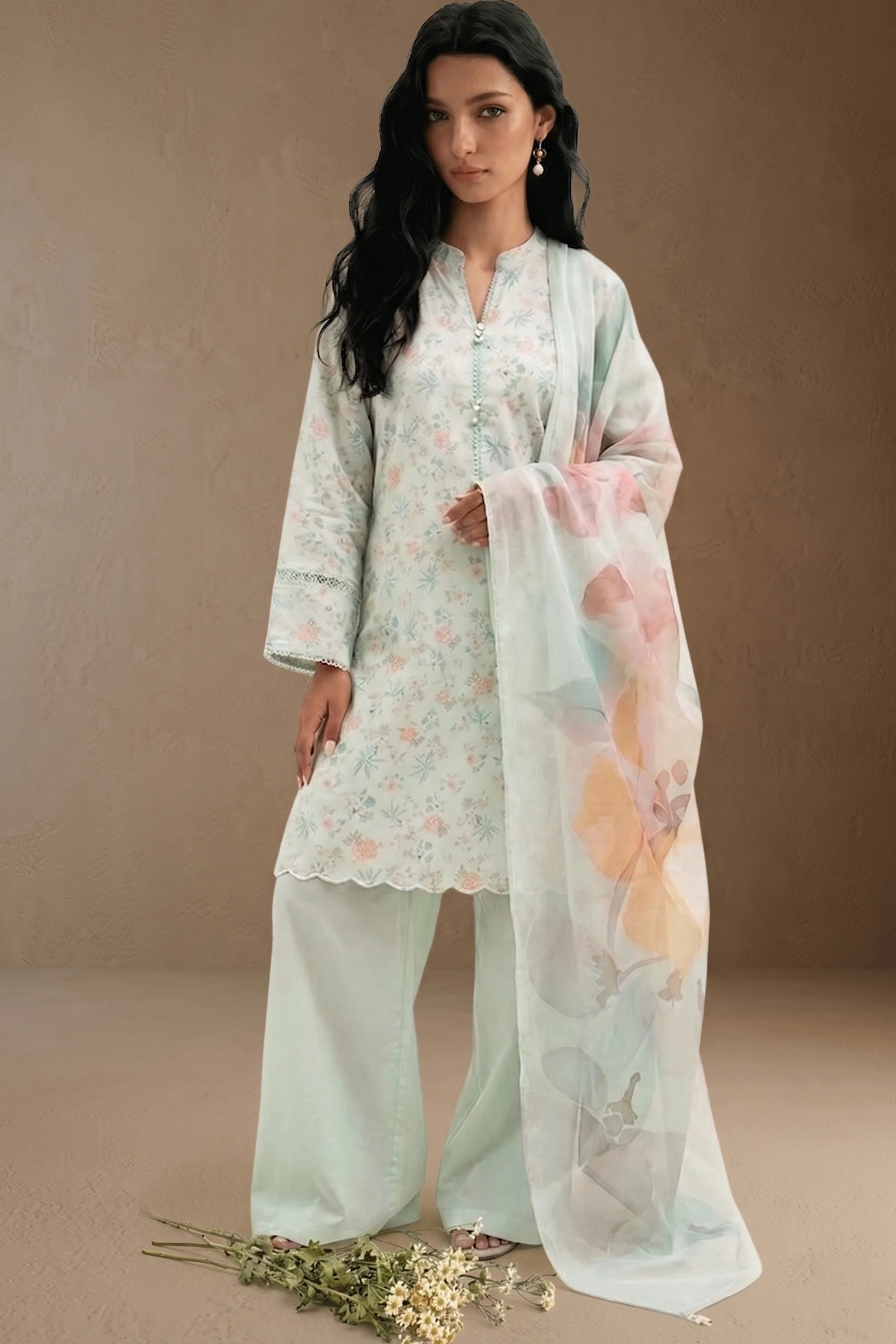 Mintscape - Printed Lawn Suit - Image 5