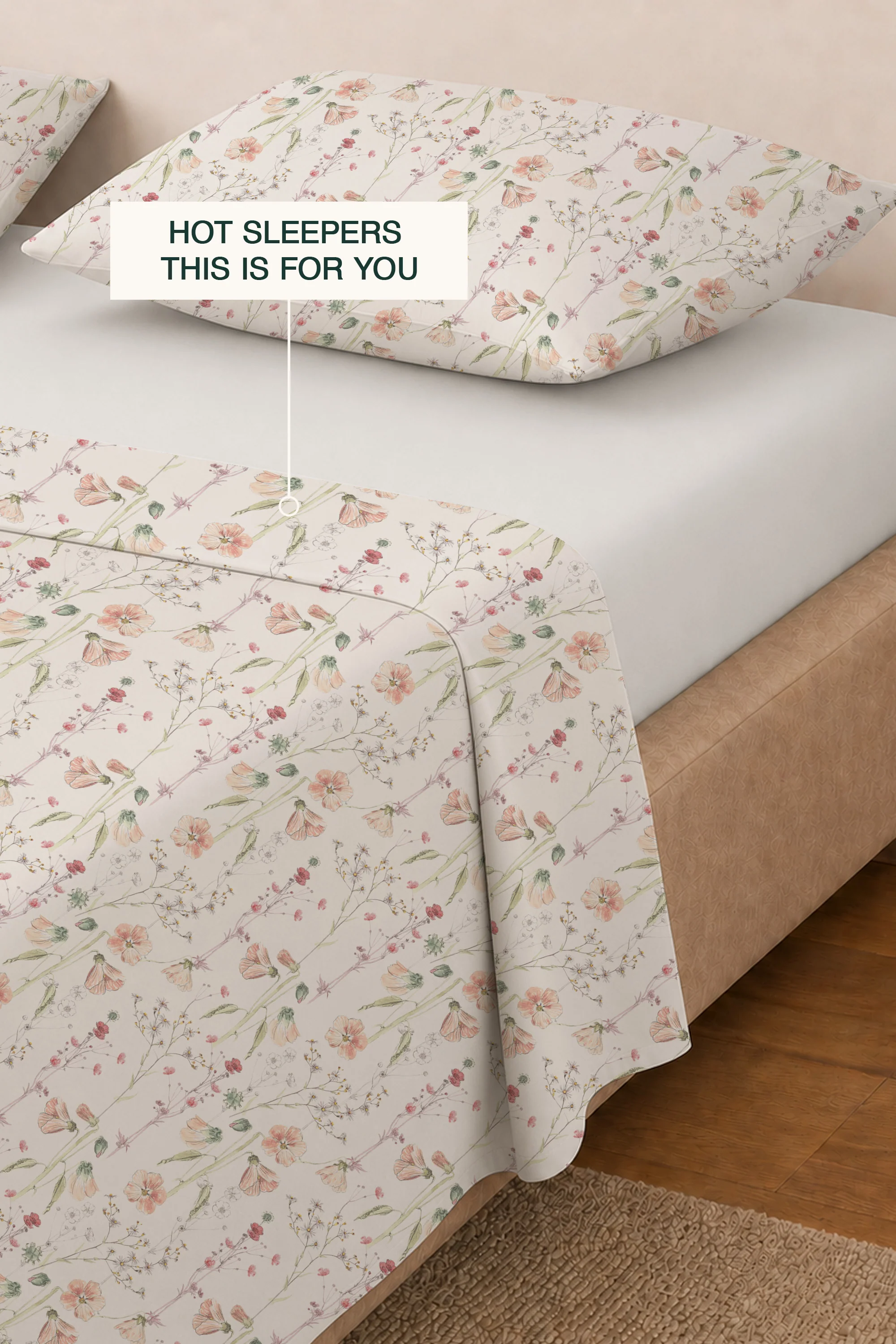 Oshibana Percale Bed Sheet Set - Image 4