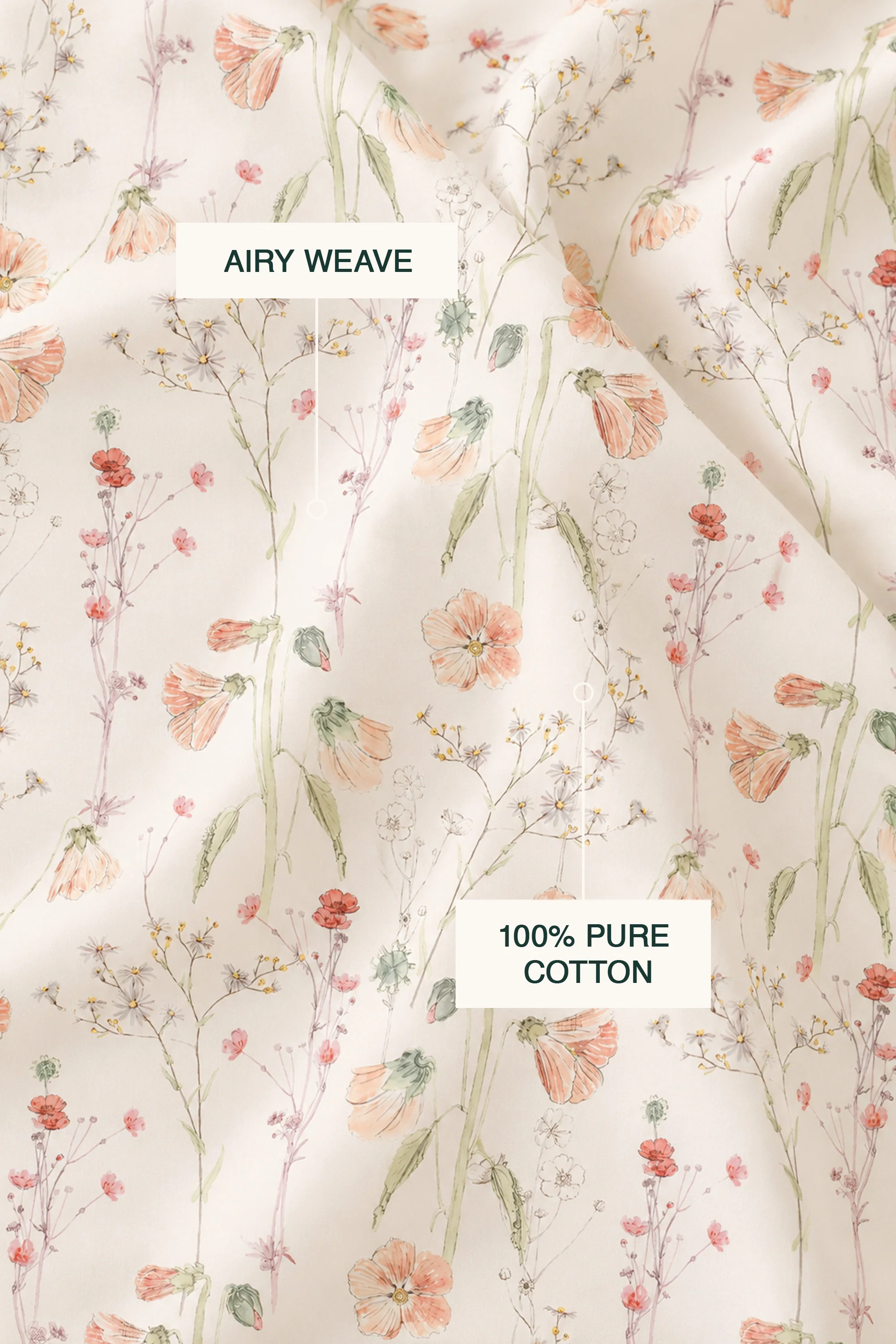 Oshibana Percale Bed Sheet Set - Image 5