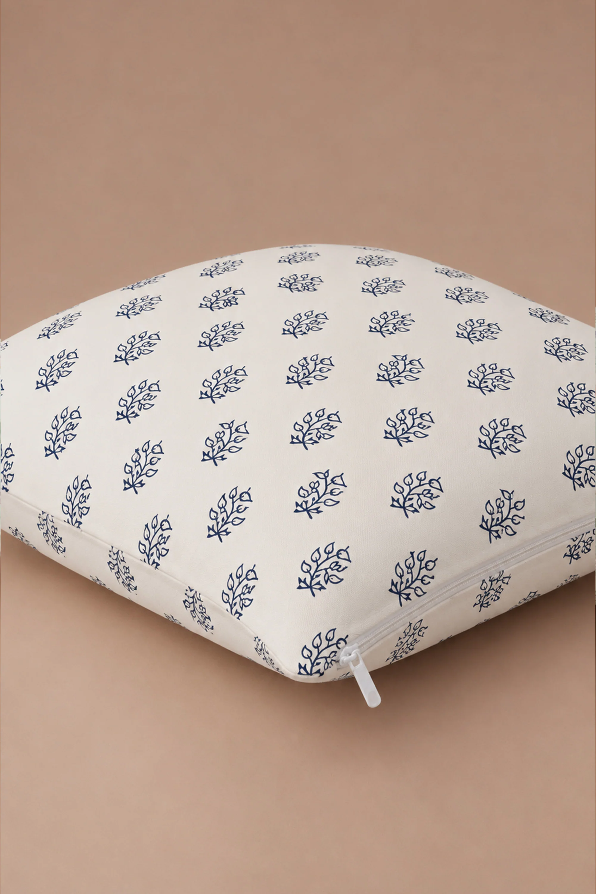 Pressed Indigo Percale Cushion Cover - Image 4