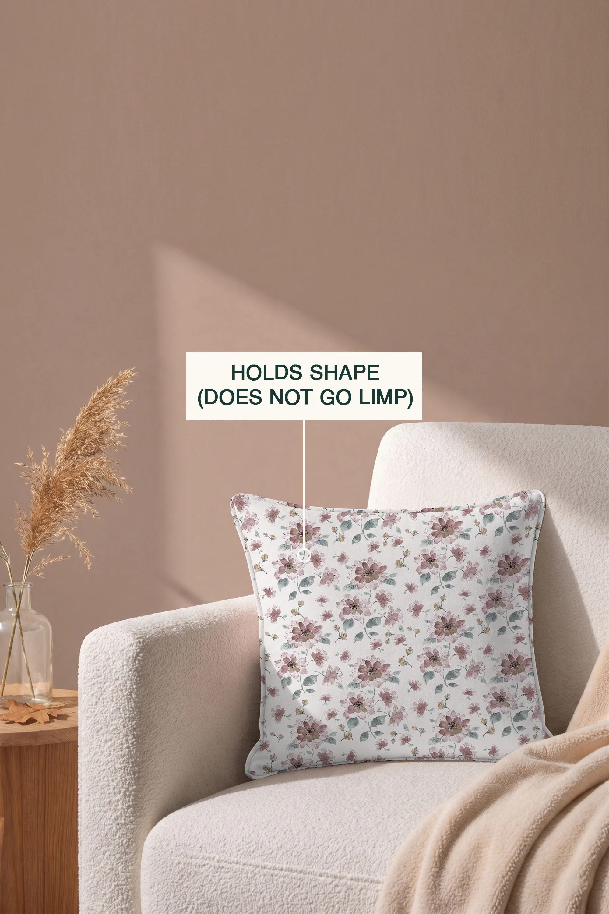 Sienna Orchid Percale Cushion Cover - Image 4