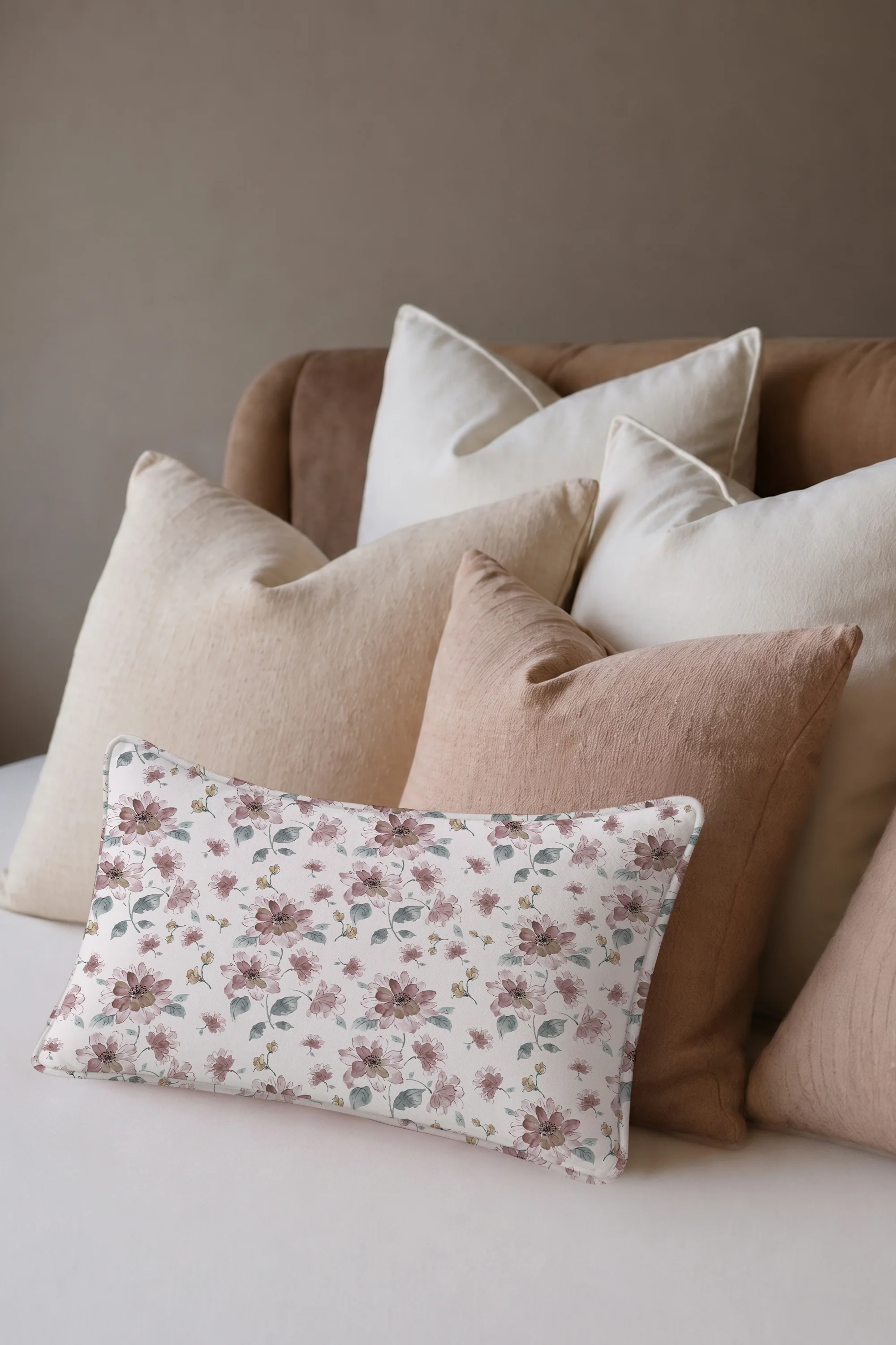 Sienna Orchid Percale Cushion Cover - Image 5