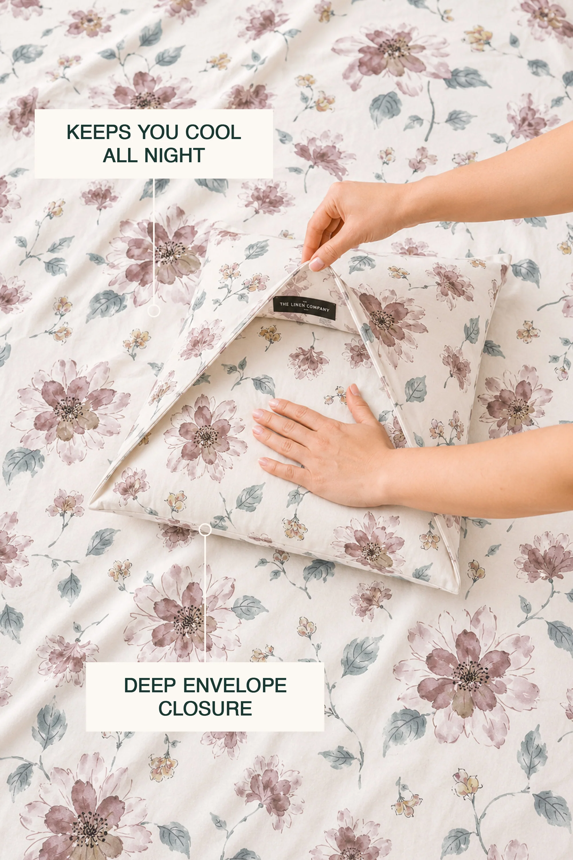 Sienna Orchid Percale Duvet Cover set - Image 3