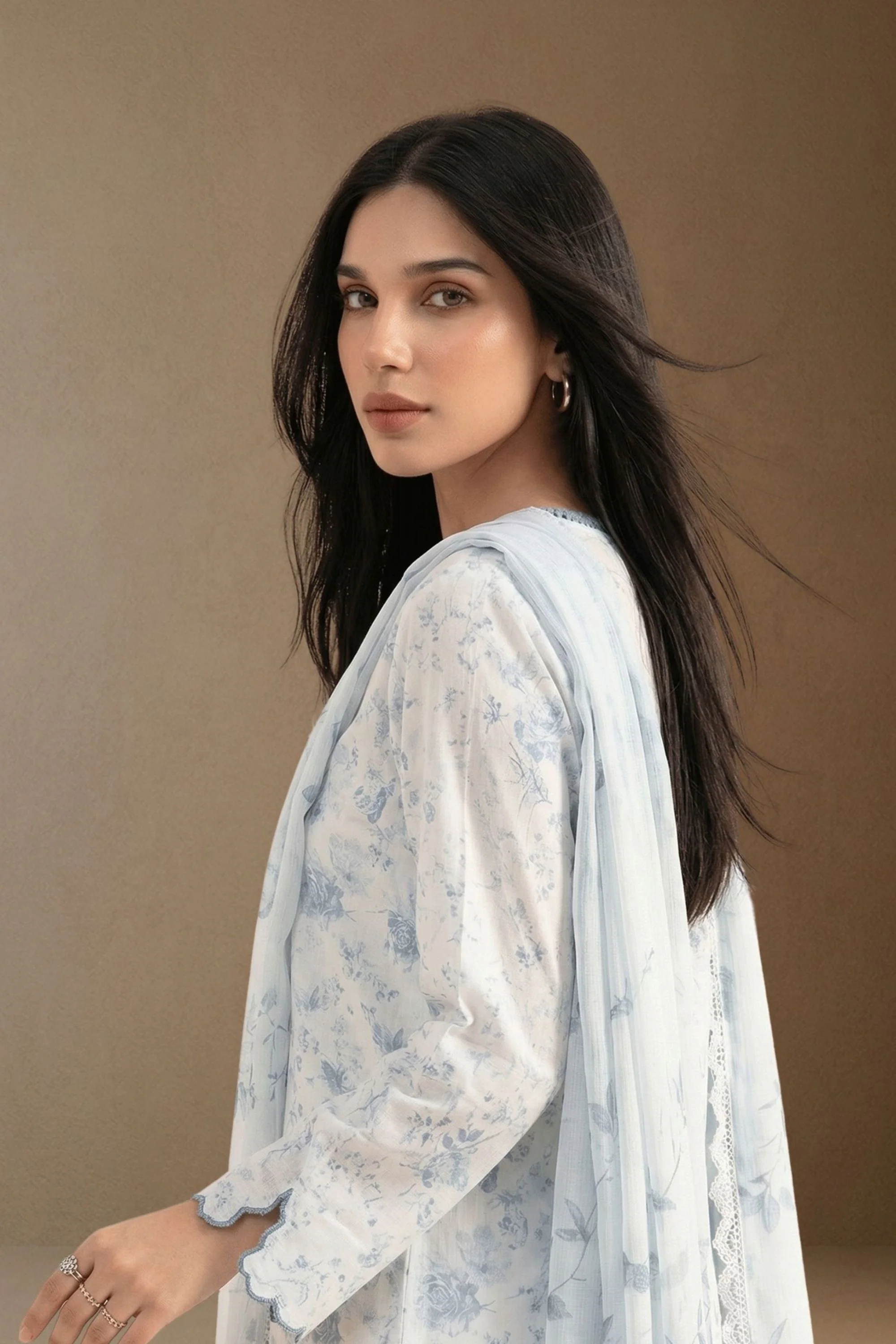 Soft Ciel - Printed Lawn Suit - Image 4