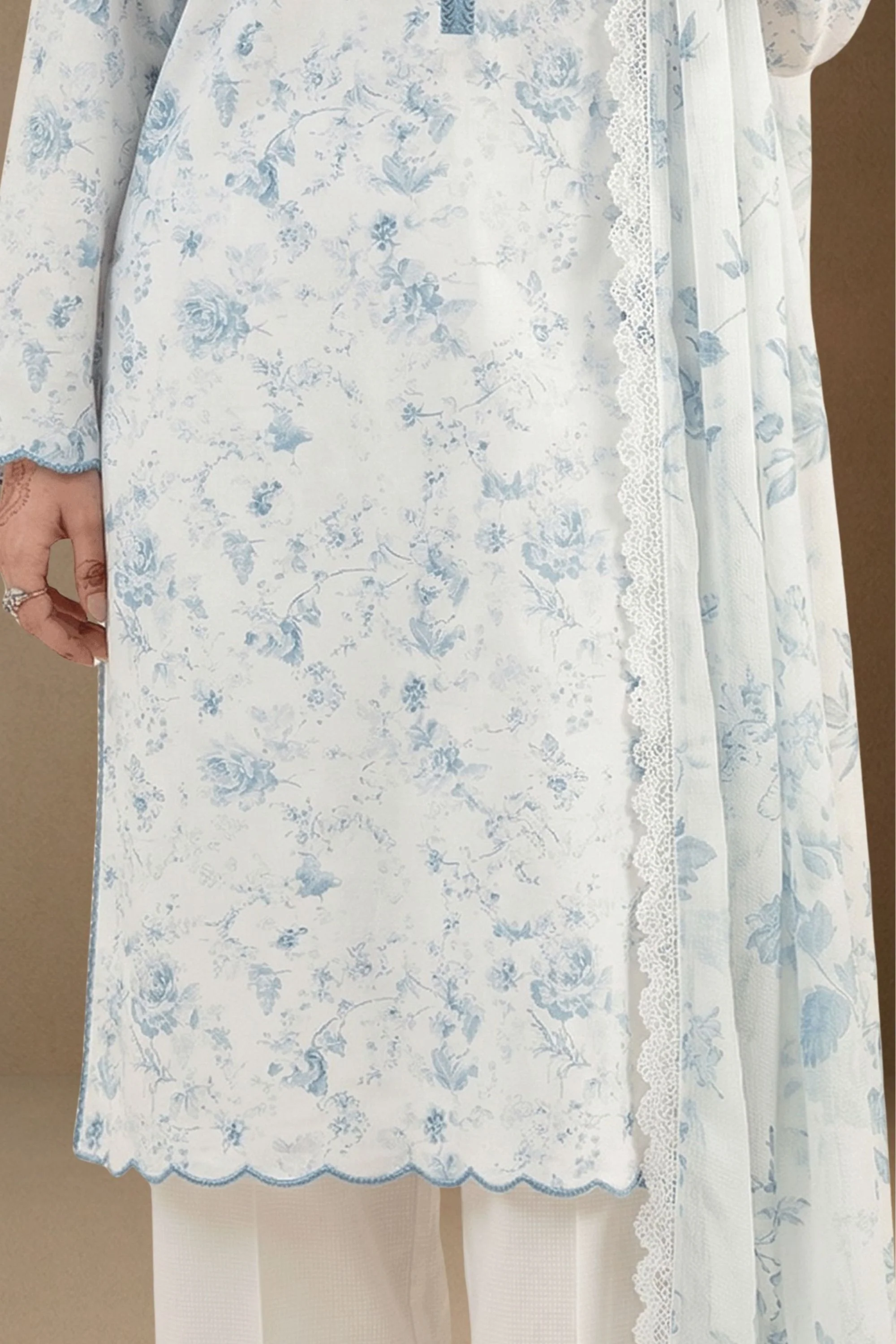 Soft Ciel - Printed Lawn Suit - Image 5