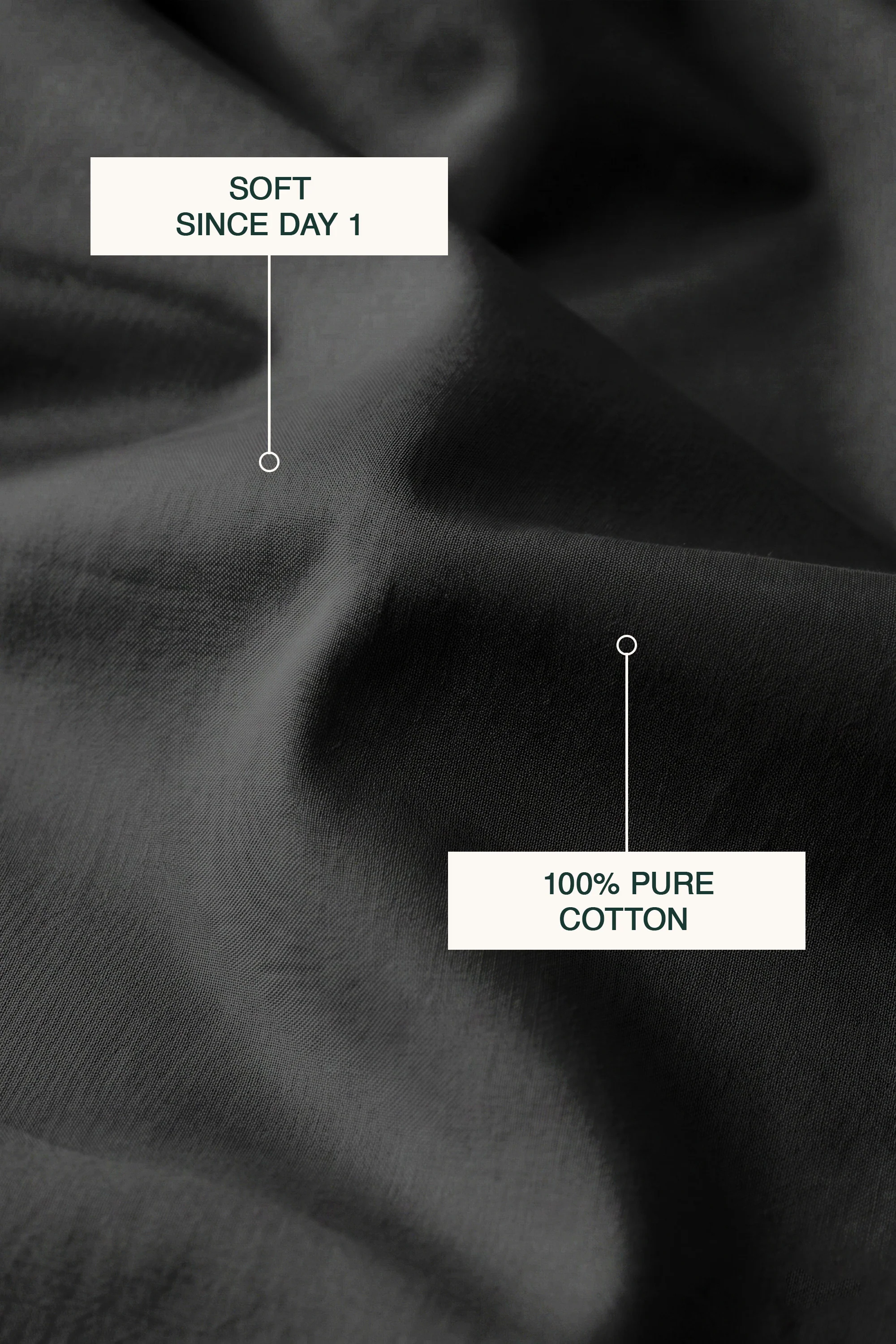 T200 Black Bed Sheet Set - Image 4