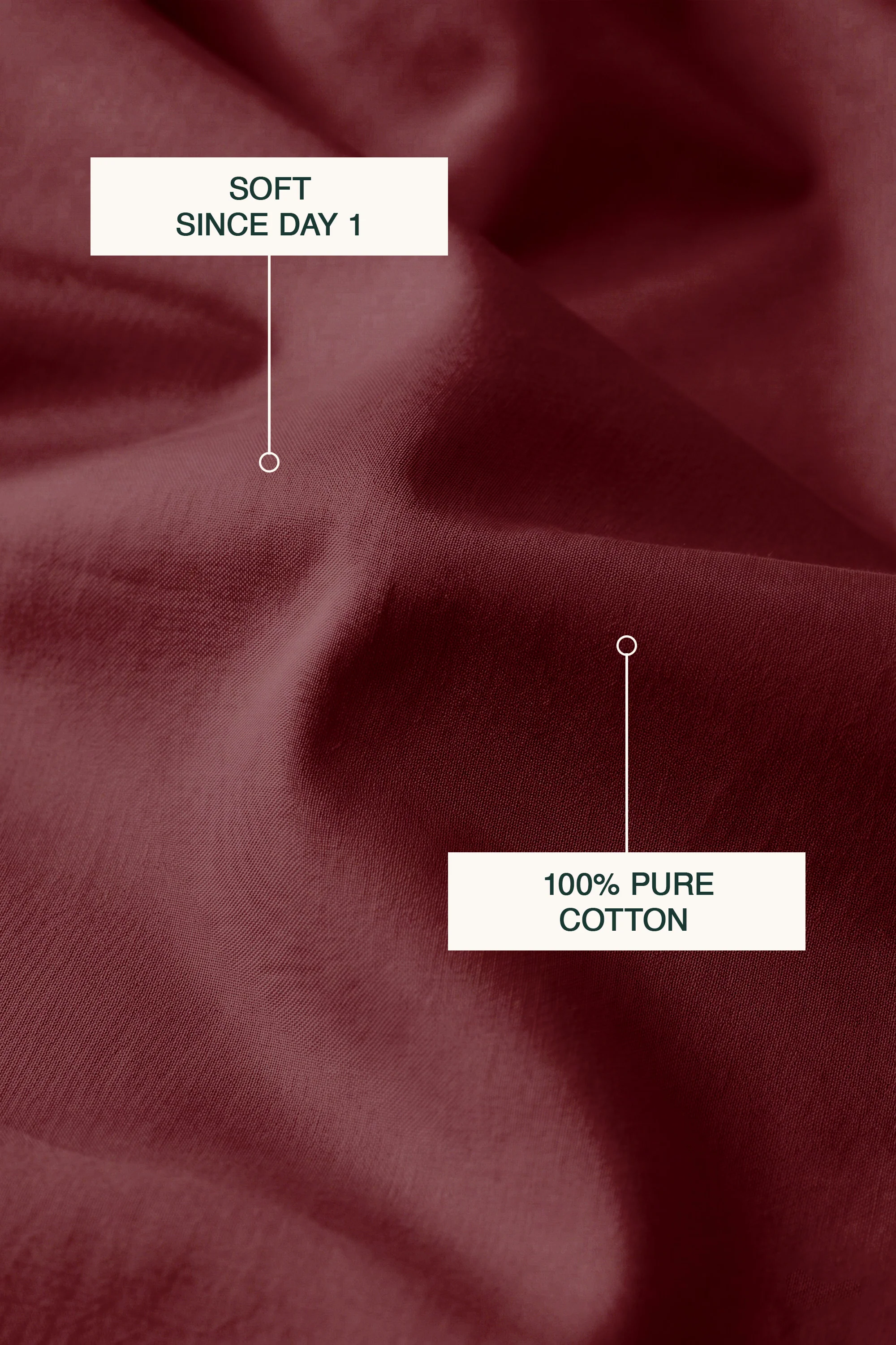 T200 Maroon Bed Sheet Set - Image 4