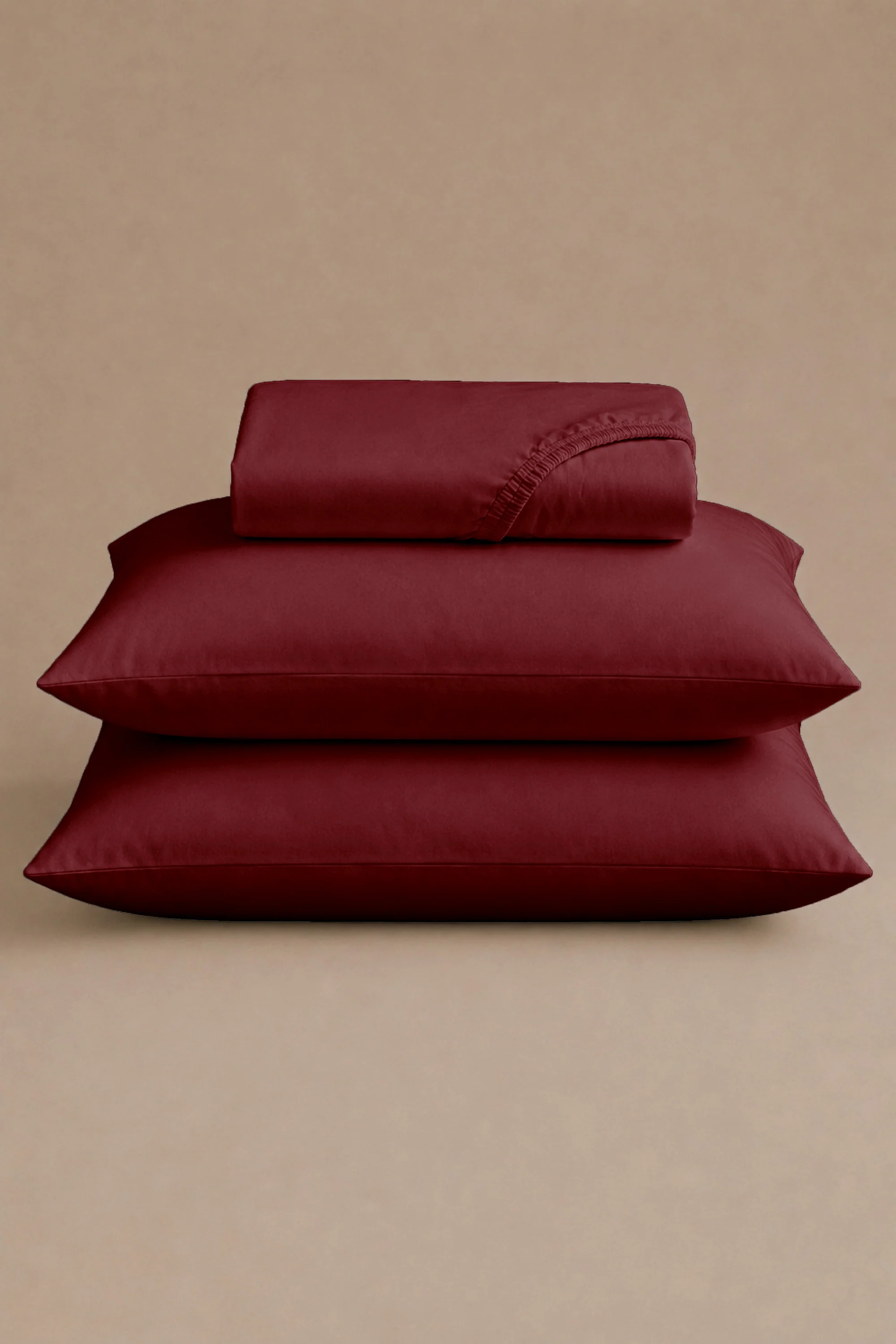 T200 Maroon Bed Sheet Set - Image 5