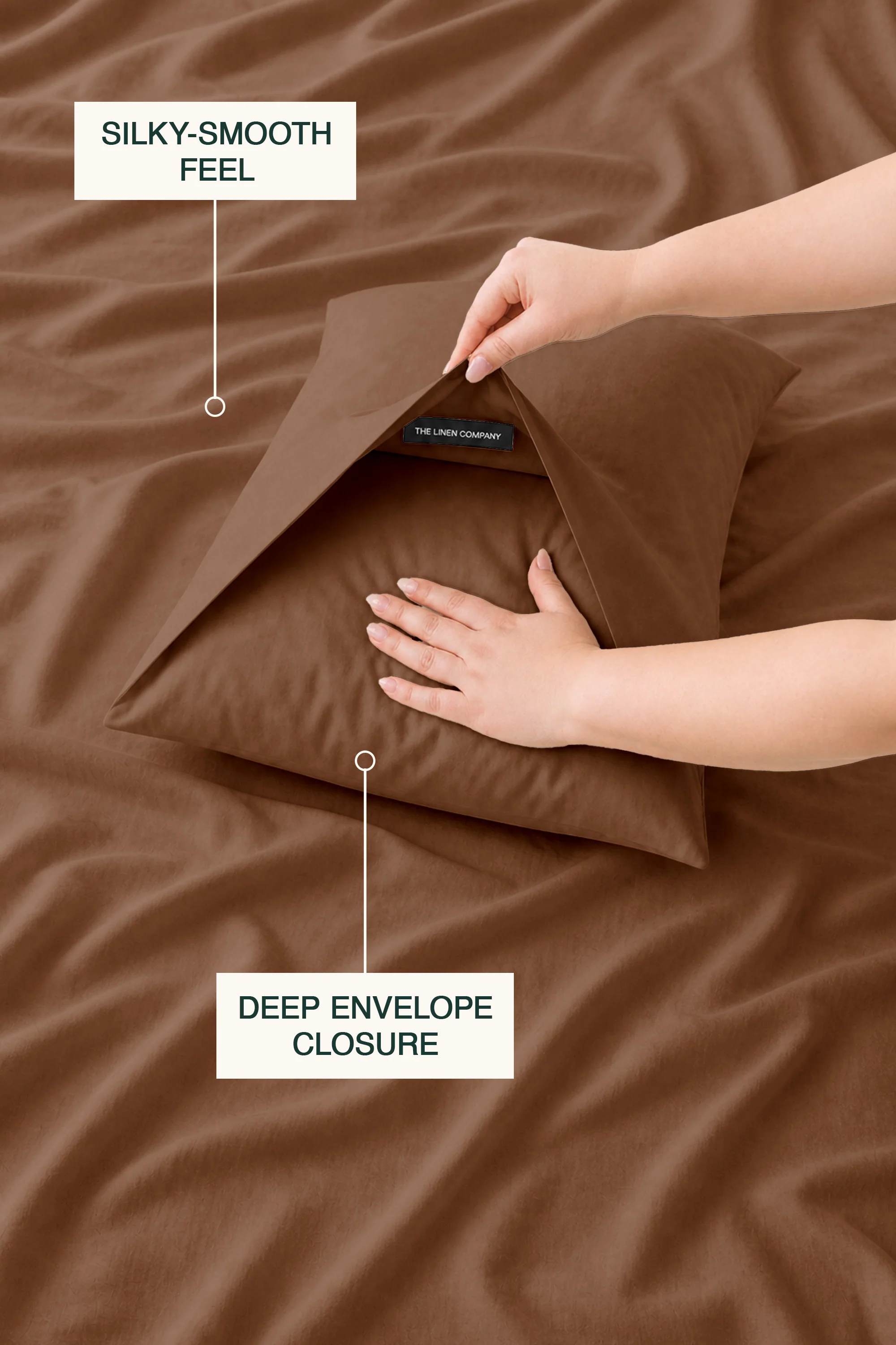 T200 Mocha Bed Sheet Set - Image 3
