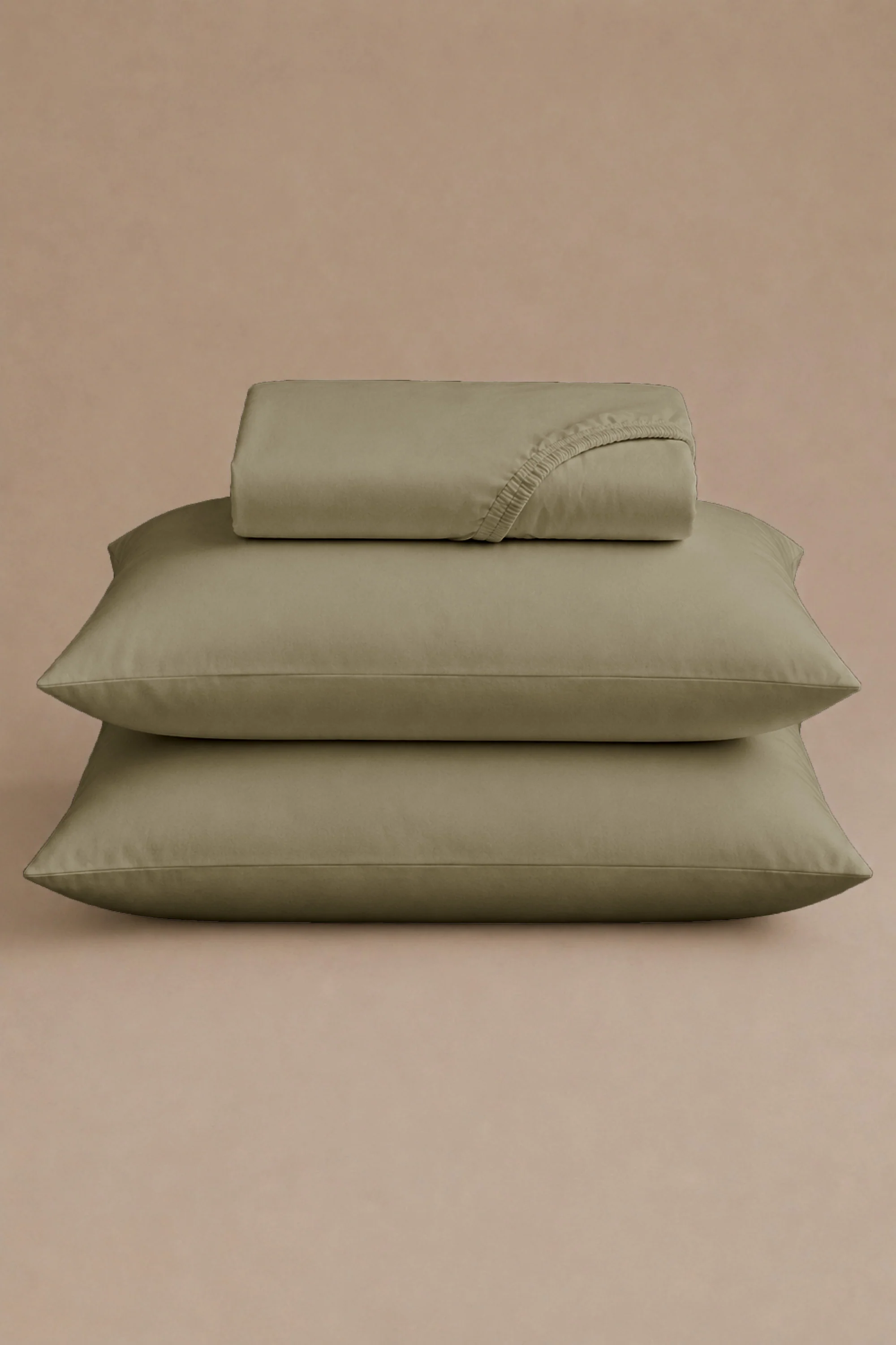 T200 Olive Bed Sheet Set - Image 3