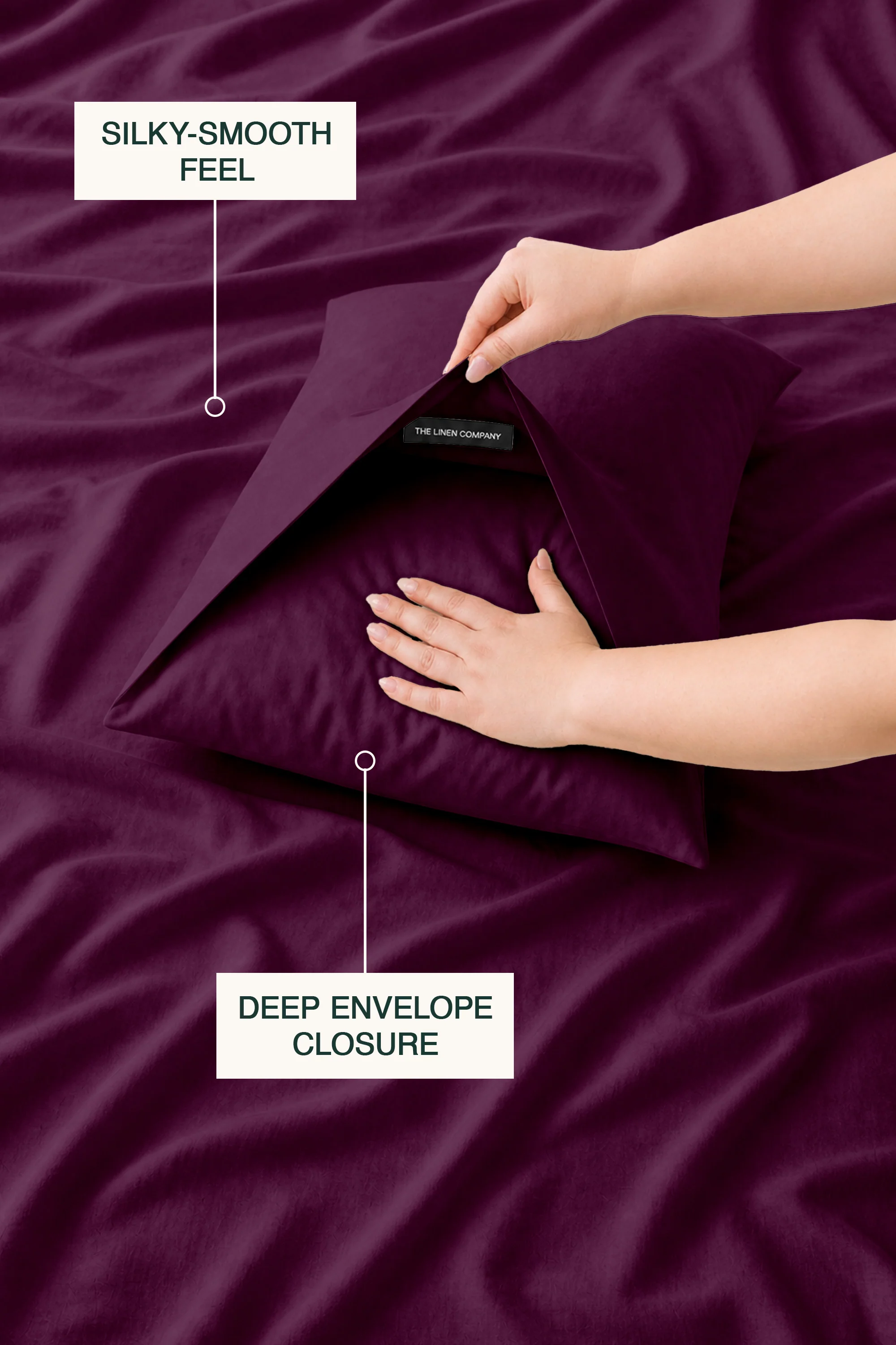 T200 Plum Bed Sheet Set - Image 3