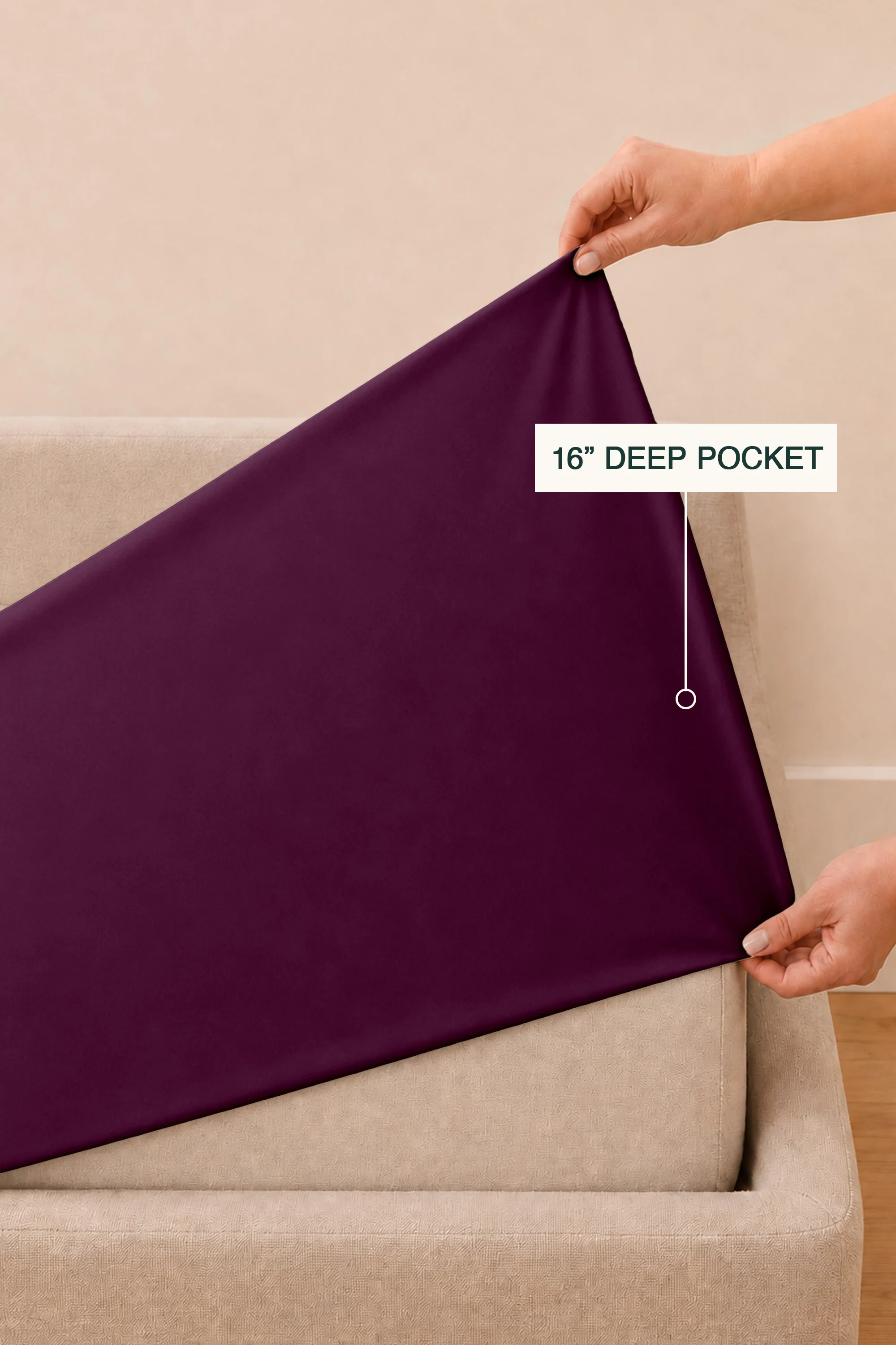 T200 Plum Bed Sheet Set - Image 7