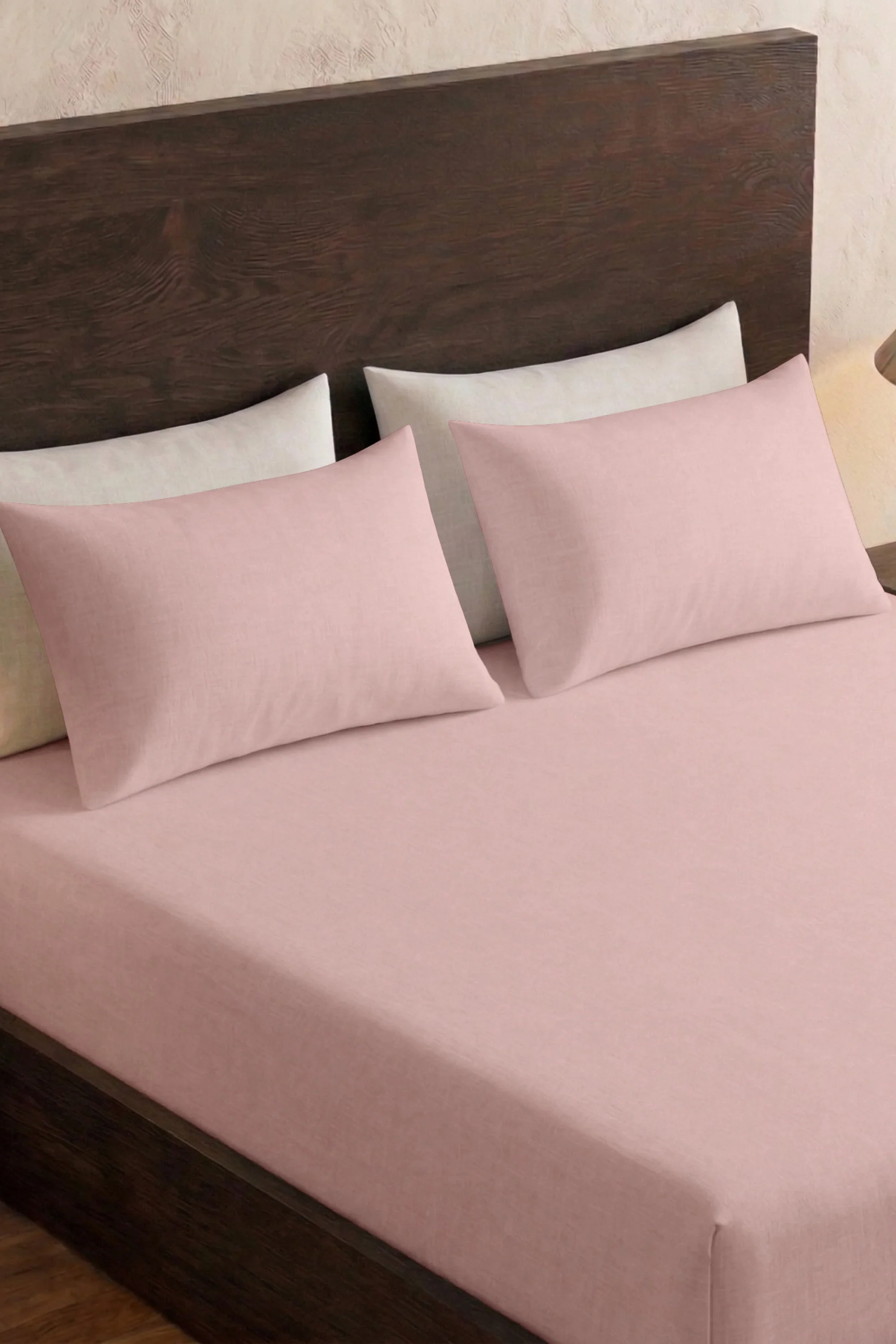 T200 Powder Pink Bed Sheet Set - Image 4