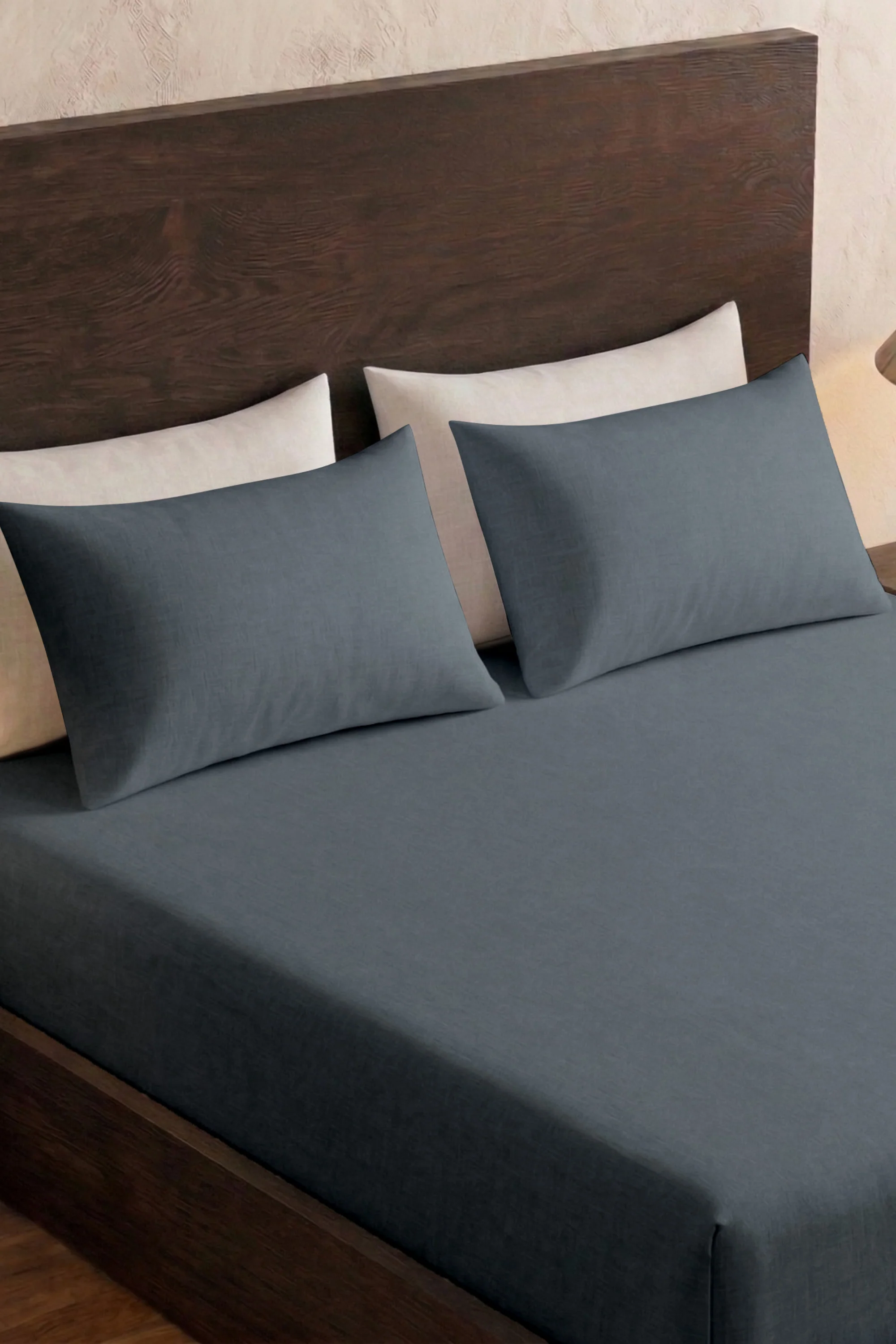 T200 Slate Blue Bed Sheet Set - Image 4