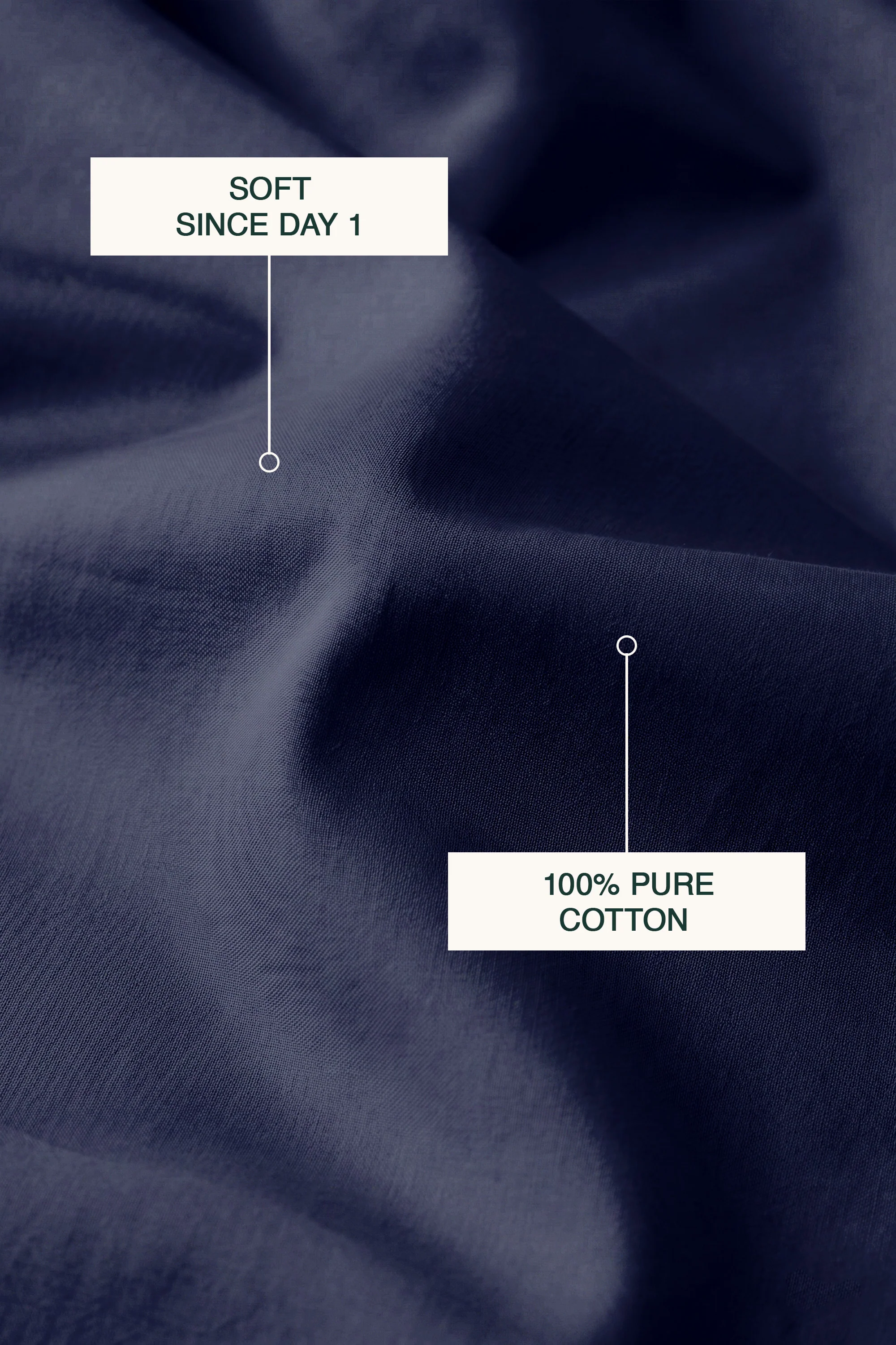T300 Luxe Navy Bed Sheet Set - Image 4