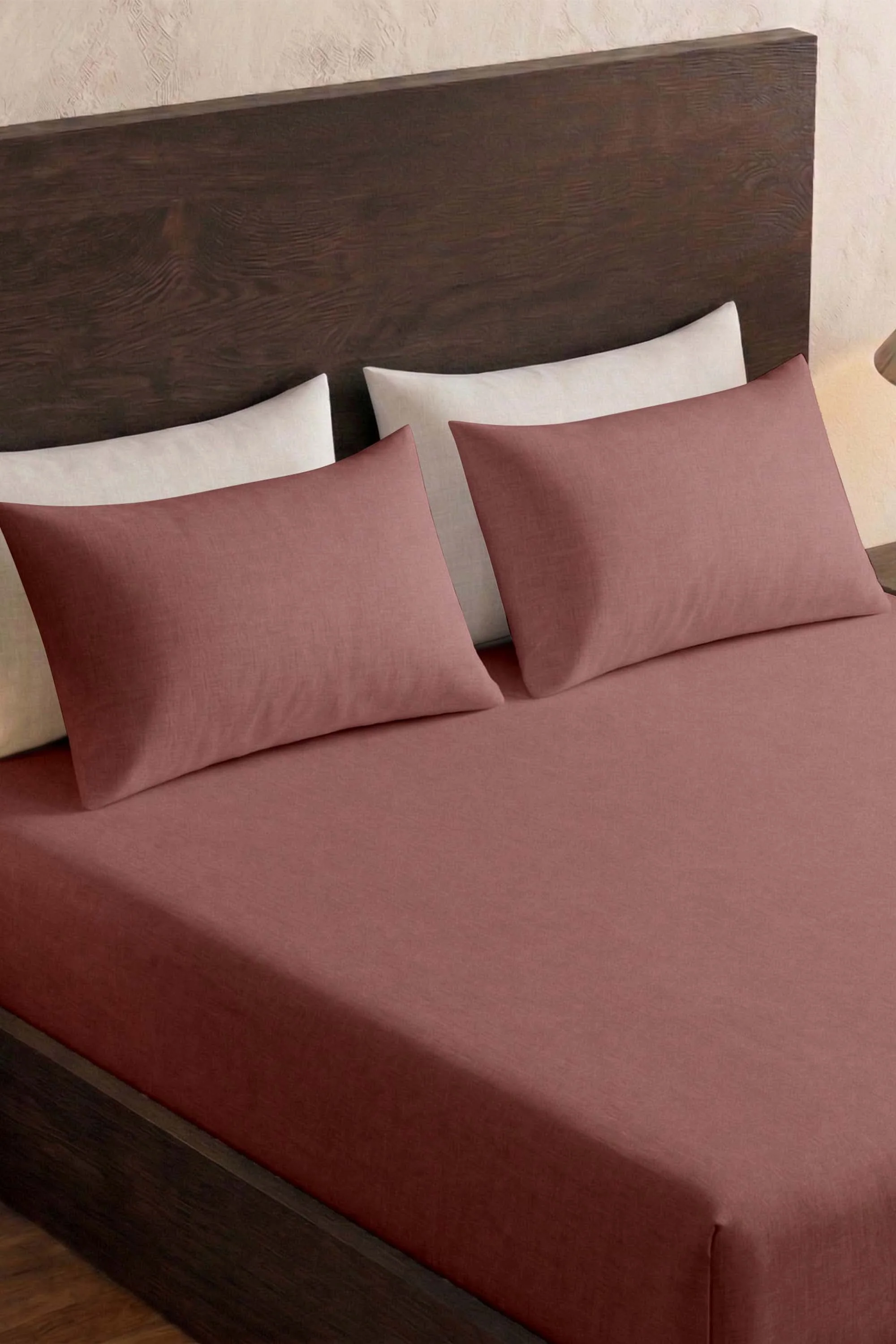 T300 Luxe Rose Pink Bed Sheet Set - Image 4