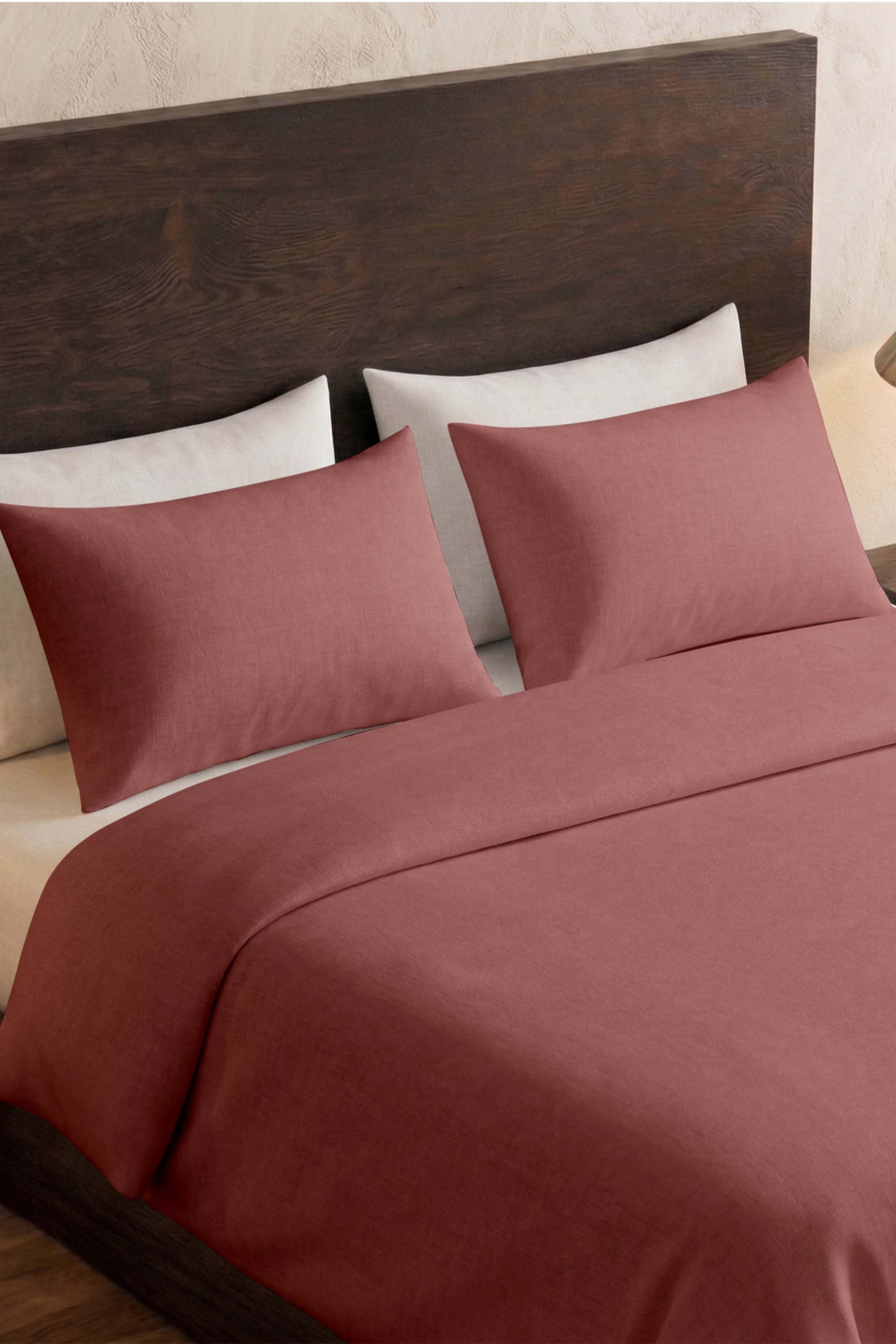 T300 Luxe Rose Pink Duvet Cover Set - Image 2